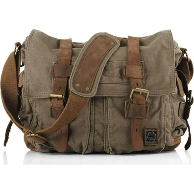 Army green messenger bag sale