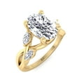 thumbnail image 1 of Secilia - Moissanite Oval Cut Lab Diamond Twist Band Engagement Ring, 1 of 4