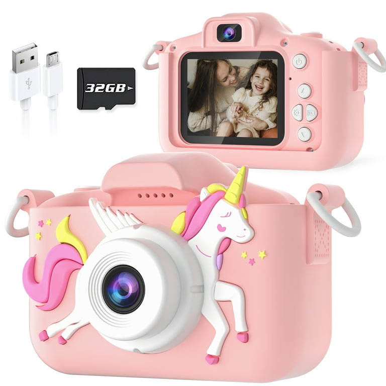 Kids Video Camera Girls Toys - Kids Camera Toddler Camcorder Christmas  Birthday Gifts for Children 3-10 Years Old, Kids Digital Camera for Girls  and