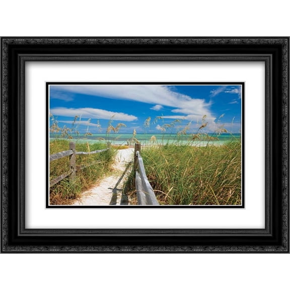 Secluded Keys 2x Matted 24x18 Black Ornate Framed Art Print by Delimont, Danita