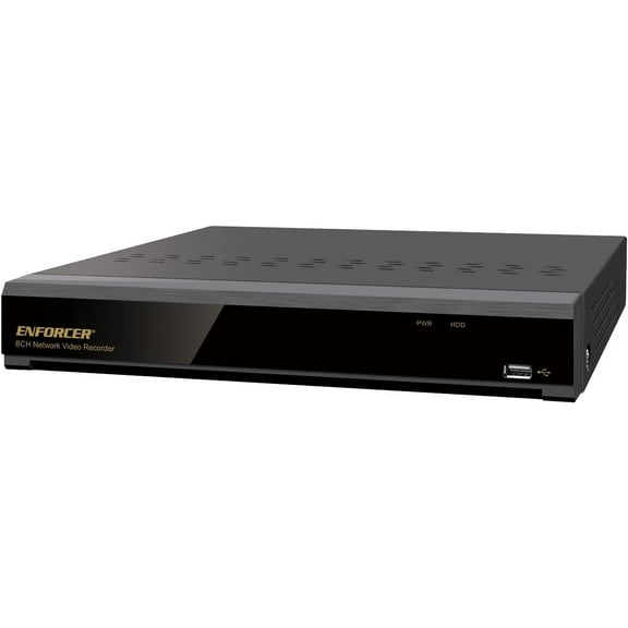 Seco-Larm DRN-108-2TB Enforcer 8-Channel 4K Network Video Recorder, 2TB HDD, Compatible with up to 8MP (4K) IP Cameras, Plug-and-Play, Built-in PoE Ports, Tri-Stream Encoding, AI Functions Supported