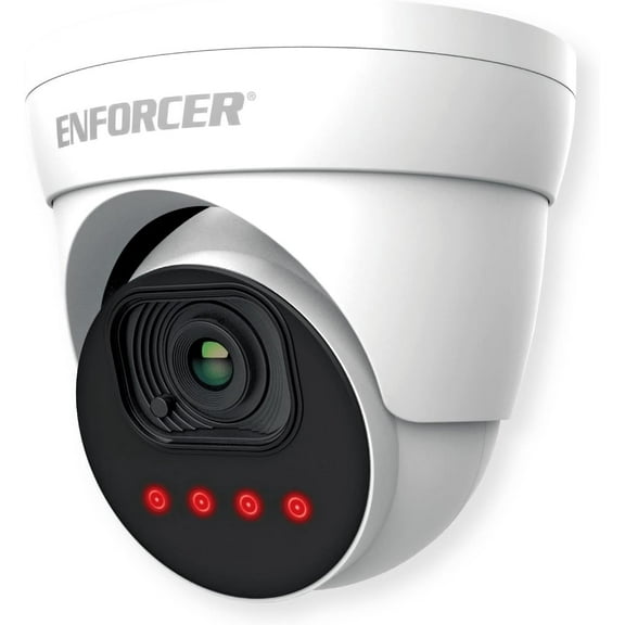 Seco-Larm EV-N2506-NW4WQ Enforcer 5MP Motorized IP Turret Camera, White; 1/2.7" CMOS Sensor; 2880 x 1620 Max Resolution; 2.8~12 mm Lens; WDR; 3DNR; IR Range up to 147 feet; PoE