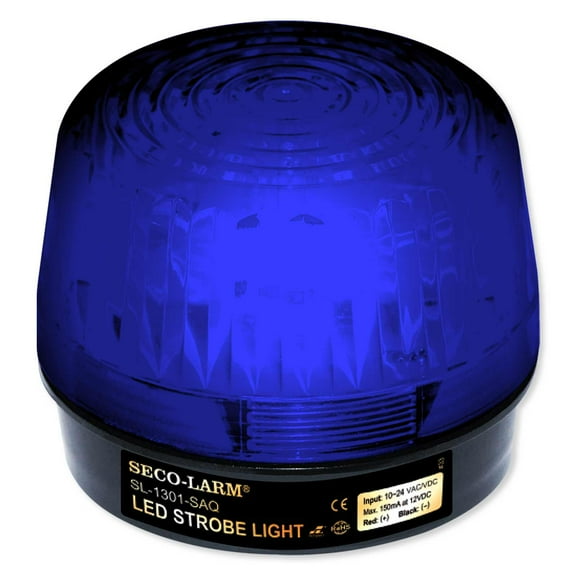 Seco-Larm Enforcer LED Strobe Light, Blue Lens (SL-1301-BAQ/B)