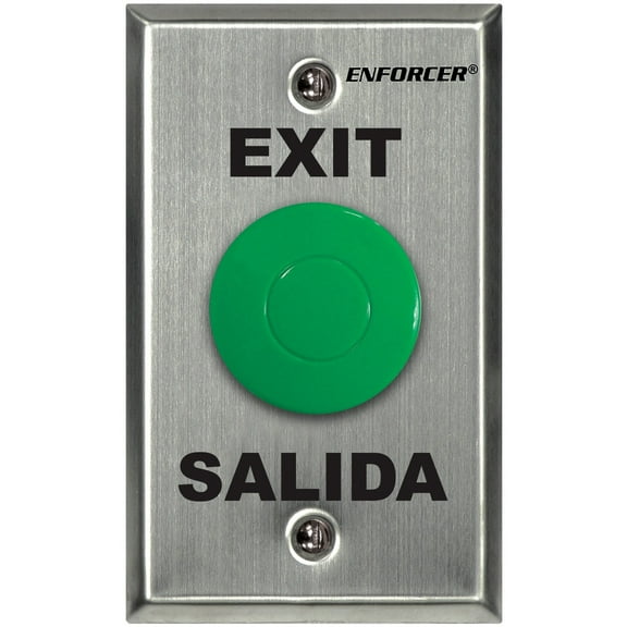 Seco-Larm Enforcer Mushroom Button Push-to-Exit Plate, Green (SD-7201GCPE1Q)