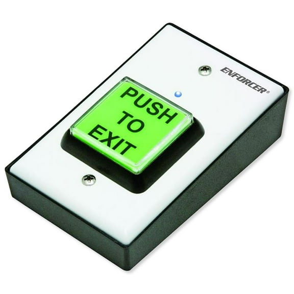 Seco-Larm SD-862T-GWSQ Enforcer Wireless Push-to-Exit Desktop Transmitter, 2" Green Button, 315MHz RF, Battery-Powered