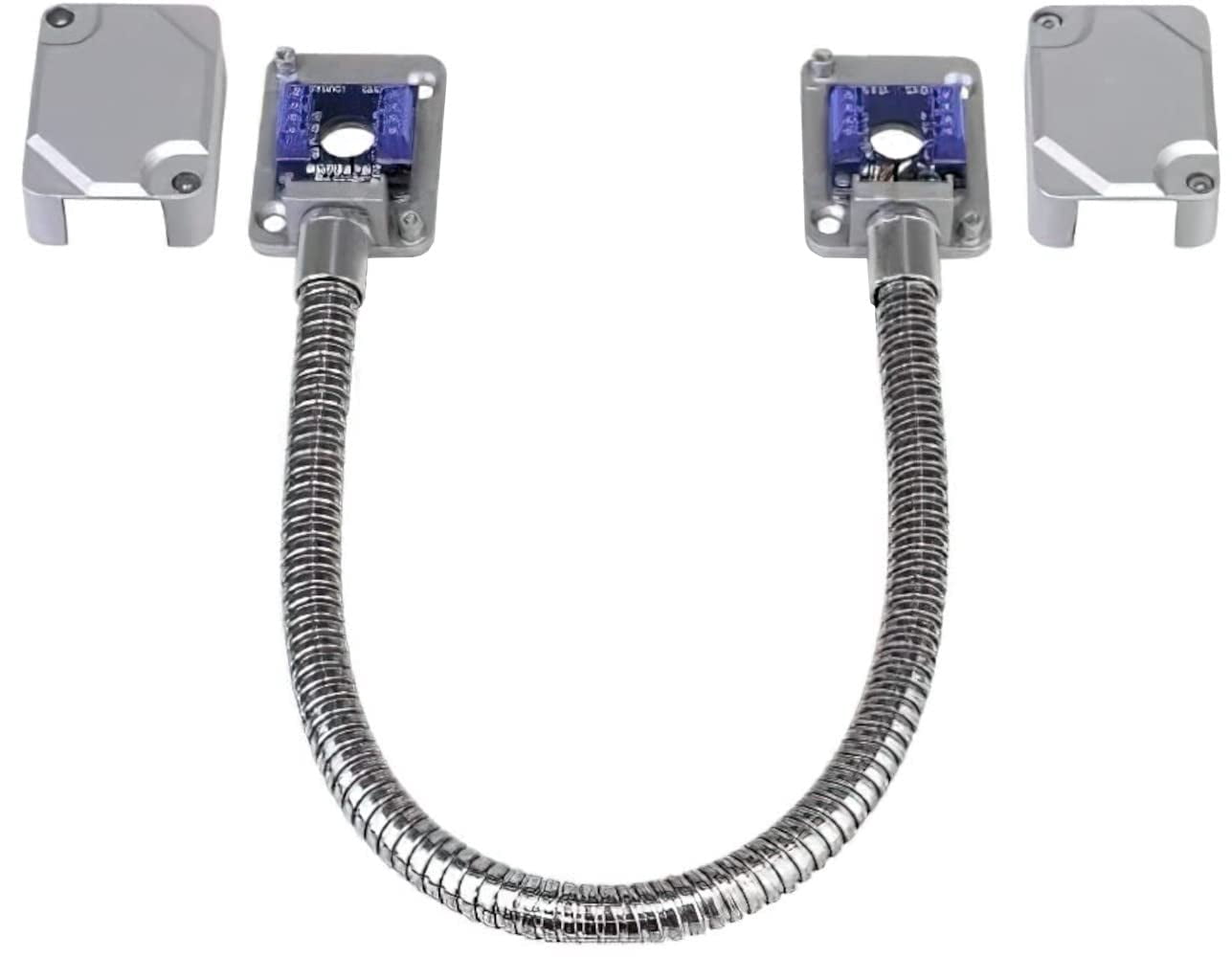 Seco-Larm SD-969-T15Q/S Armored Door Cord/Pre-Wired Terminal Blocks and Removable Covers, Silver, Designed to carry wiring to conduct power to electric locks or access systems, Surface-mounted