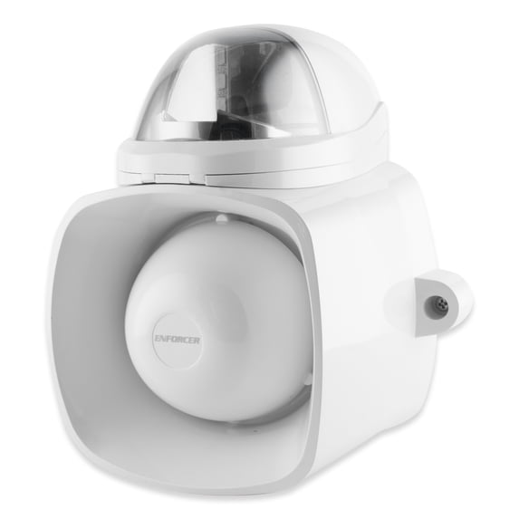 Seco-Larm SH-816S-SQ/C Enforcer Siren/Strobe with Audio Input, Clear