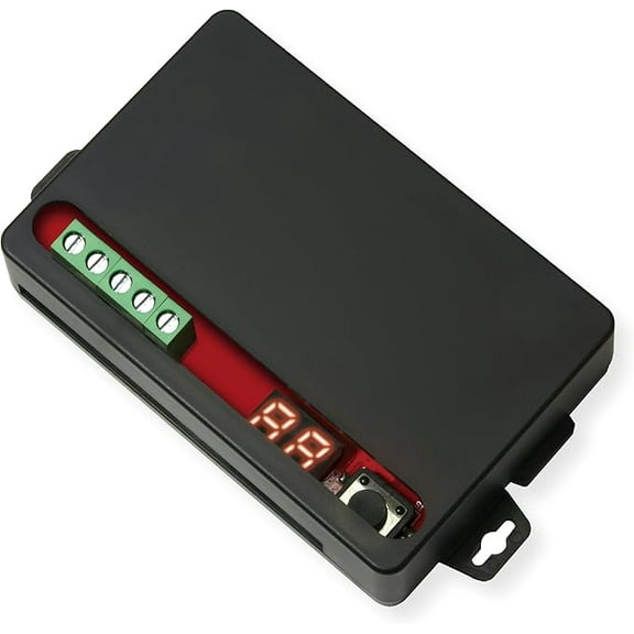 Seco-Larm SK-910RD1 RF Receiver, 1-Channel; 10-24 VAC/VDC, Range up to 500 feet or up to 1,000 feet with Optional Extended Range Antenna; Pushbutton Programming; Replaced SK-910RBQ