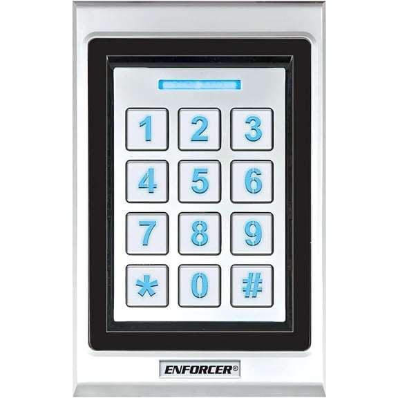 Seco-Larm SK-B141-PQ Pack of 2 Bluetooth Access Controllers; Single-Gang; Keypad, Proximity Card, or App; Tamper Alarm Output; Weatherproof (IP65); Wrong-Code Lockout; Hold Open; Multiple User Types