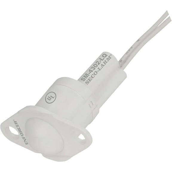 Seco-Larm Enforcer Rollerball-Type Recessed-Mount Magnetic Contact SM-4302-LQ/W White 0.25 Inch Gap