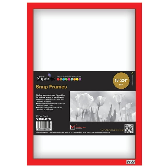Seco Snap Frame 18" x 24" Red (SN1824) SN1824RED