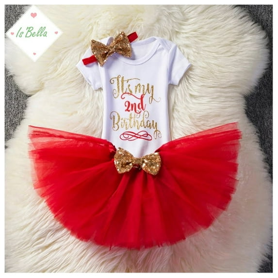 Second Birthday Outfit, Outfit Sets, 3 Pcs.