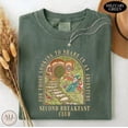 thumbnail image 1 of Second Breakfast Club T-Shirt - For Those Looking to Share in an Adventure, Fantasy Book Lover Tee, Middle-Earth Inspired Shirt, 1 of 5