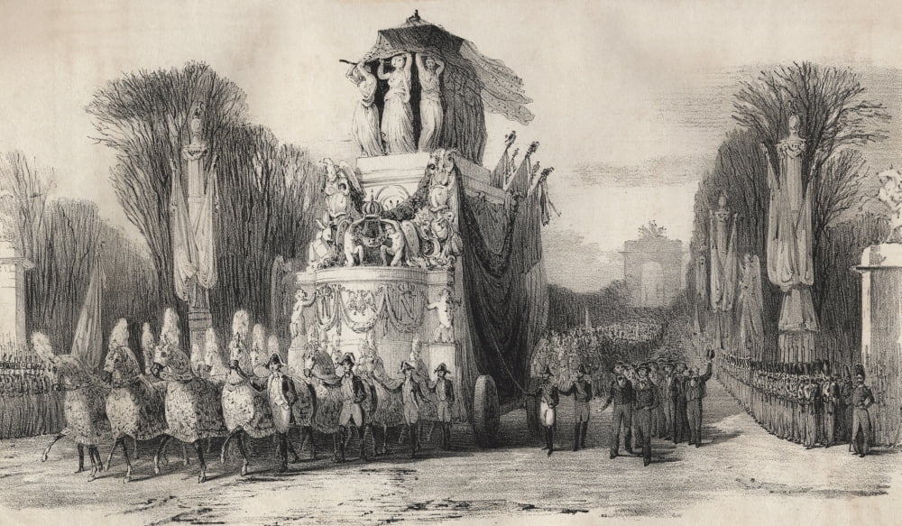 Second Funeral Of Napoleon Bonaparte In Paris 1840 Canvas Art - Ken Welsh Design Pics (36 x 22)