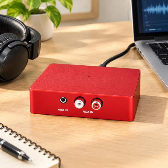 Second Generation 2.0 Audio Capture & Live Streaming Device with 3.5mm and RCA Inputs