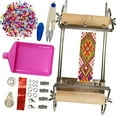 thumbnail image 1 of The Second Generation Adjustable Bead Loom Kit with Seed Beads,Large Eye Curved Beading Needle, Funnel Tray,Lobster Clasp,Open Ring and Bead Mat for Jewelry Making kit, 1 of 7