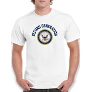 Second Generation Navy T-Shirt Men -Navy Designs, Male Small