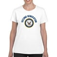 thumbnail image 1 of Second Generation Navy T-Shirt Women -Navy Designs, Female Large, 1 of 4