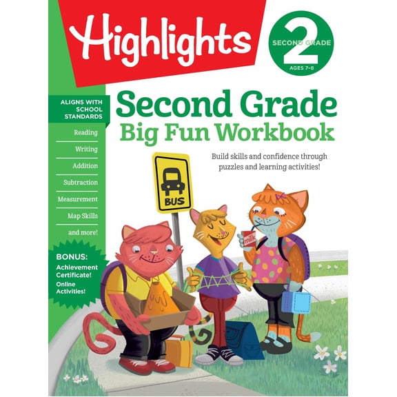 Second Grade Big Fun Workbook: Second Grade Curriculum Workbook for Kids, Practice Math, Reading, Writing, Spelling, Science and More (Paperback)