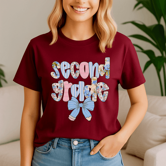 Second Grade Coquette Bow Pencil, Back To School Shirt, Happy First Day Of School Tshirt, Cute Teacher Gift, 1St Day Of School Tee, School Shirt, Kindergarten