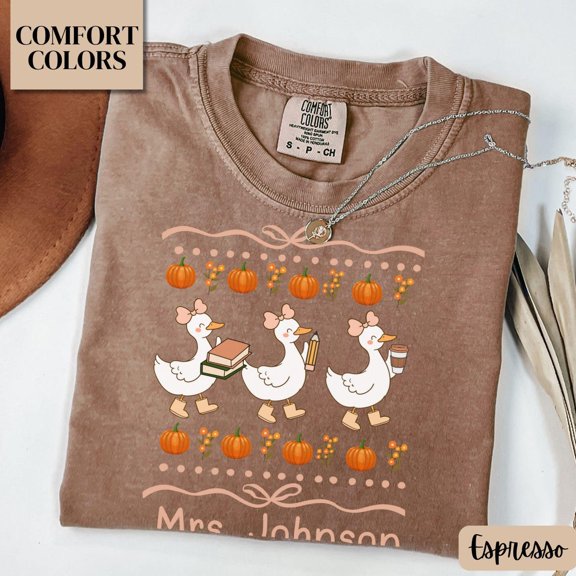 Second Grade Fall Teacher Goose For Level Team Version Four T-Shirt