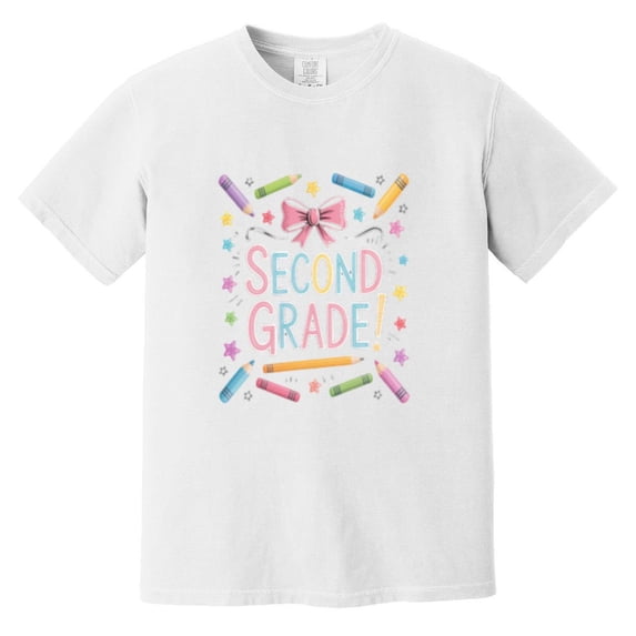 Second Grade Funny Back To School Student Teacher Retro Gift Comfort Color T-Shirt