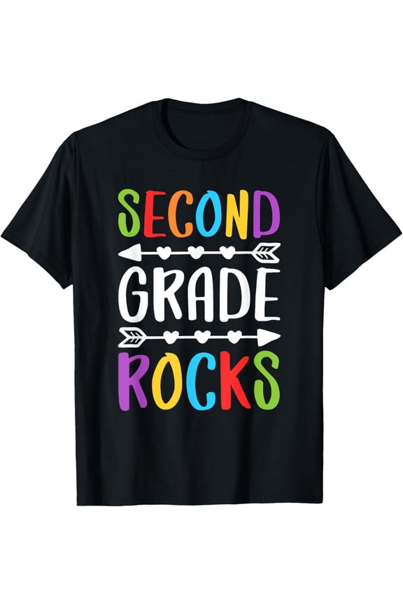 Second Grade Rocks T-Shirt 2nd Grade Back To School Shirt T-Shirt