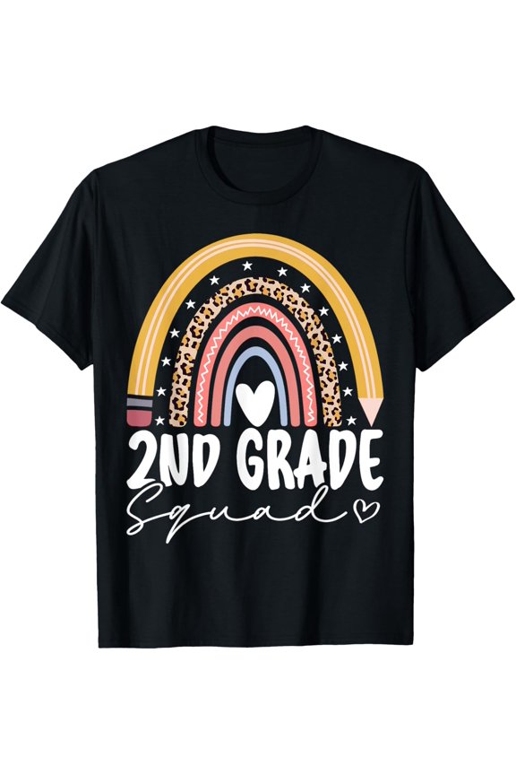 Second Grade Squad 2nd Grade Team Retro First Day of School T-Shirt