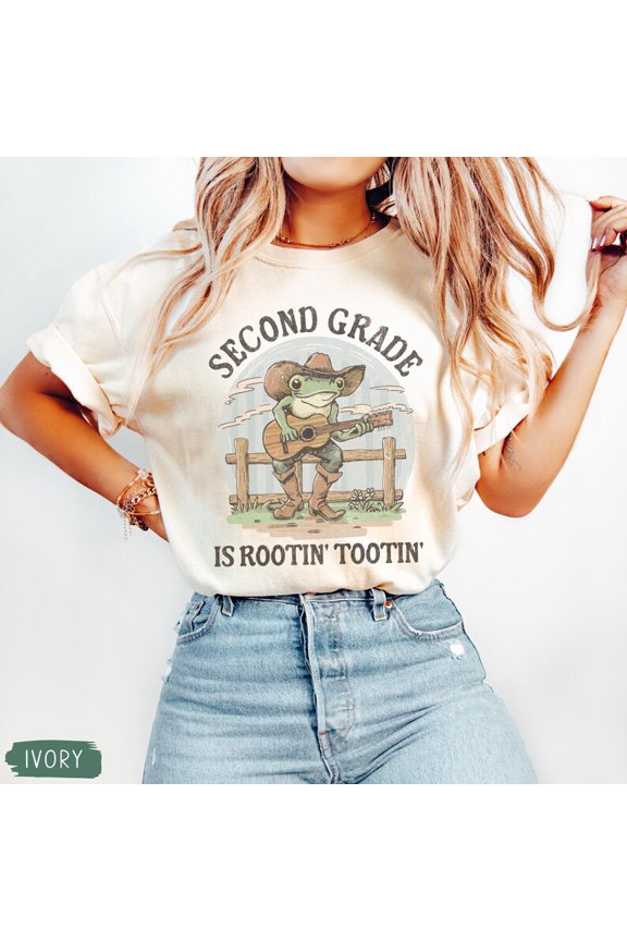 Second Grade Teacher 2Nd Grade Back To School Western Retro Squad Tshirt All Size S-4Xl