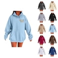 thumbnail image 1 of Second Grade Teacher Hoodies for Women 2025 Fall Winter Back To School Hooded Sweatshirt with Pockets Pullover Tops, 1 of 7