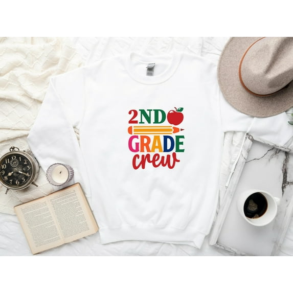 Second Grade Teacher Sweatshirt, 2nd Grade Crew