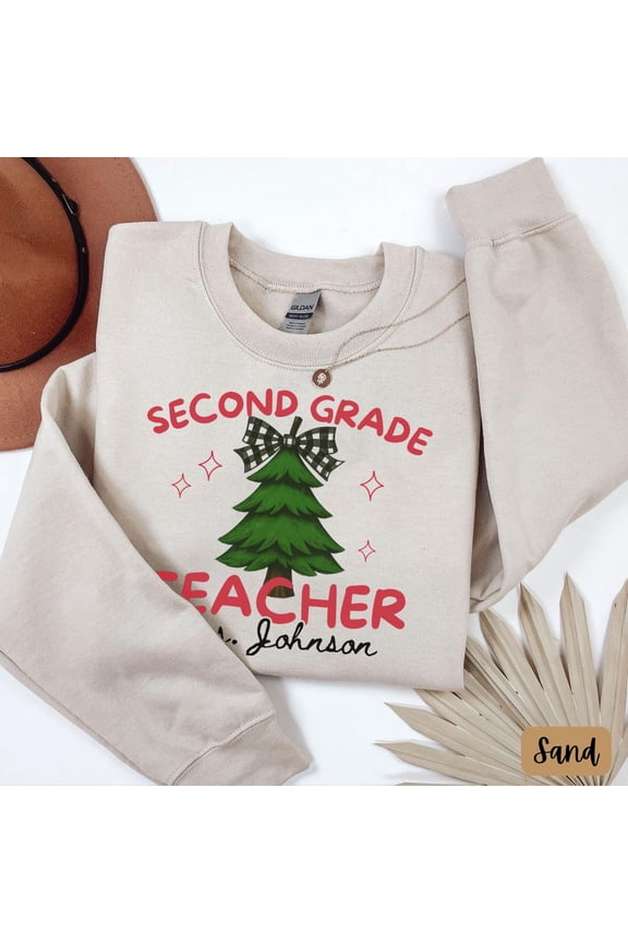 Second Grade Teacher Winter Sweatshirt, 2nd Grade Team Teacher Sweater, Teacher Name Sweatshirt, Winter 2nd Grade660 Tshirt All Size S-5XL