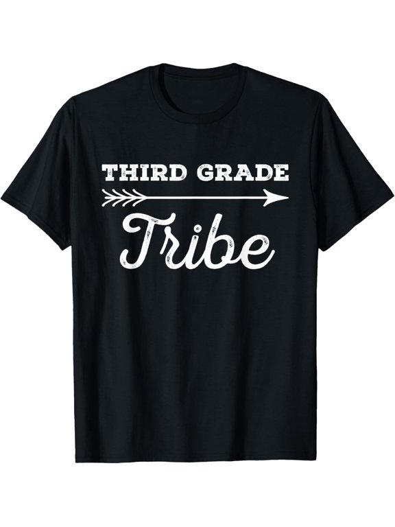 Second Grade Tribe School Teacher K-12 Education T-Shirt men and women can wear, black, white, gifts