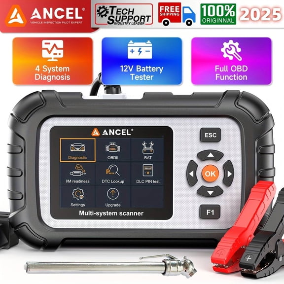 [Second Hand] ANCEL AD720+Tire Pressure Gauge Pro-Bidirectional OBD2 Scanner