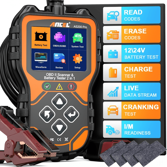 [Second Hand] ANCEL AS200 PRO OBD2 Scanner + 4 Pcs Car Scratch Repair Cloth