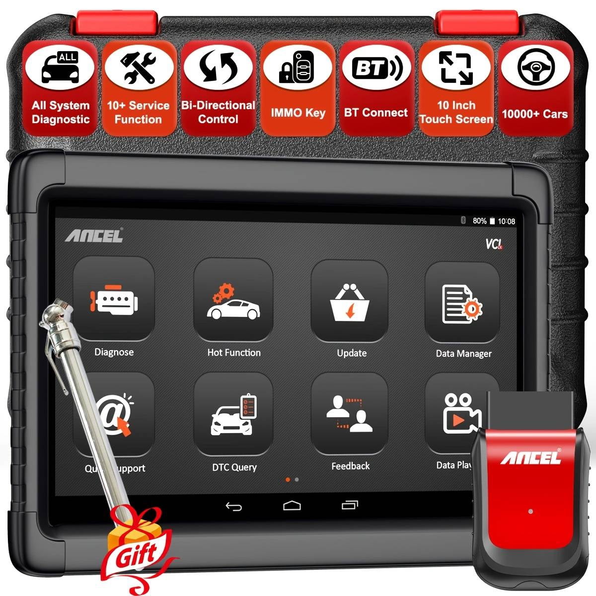[Second Hand] ANCEL Automotive Bi-directional OBD2 Scanner Full System+T/i/r/e P/r/e/s/s/u/r/e G/a/u/g/e