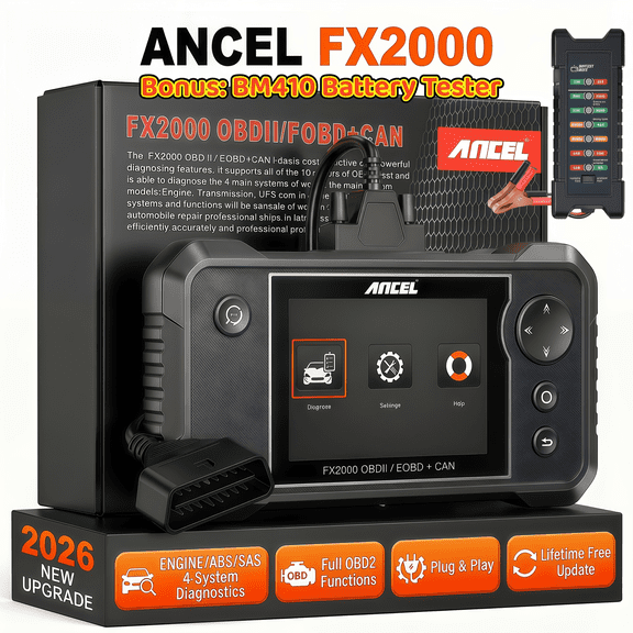 [Second Hand] ANCEL Automotive OBD2 Scanner Transmission ABS SRS Code Reader+Gift: BM410