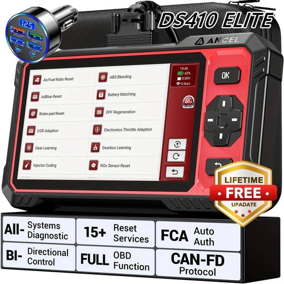 [Second Hand] ANCEL Bidirectional 15+ Reset Services Full System Diagnostic Tool(+6-in-1 Car Charger)