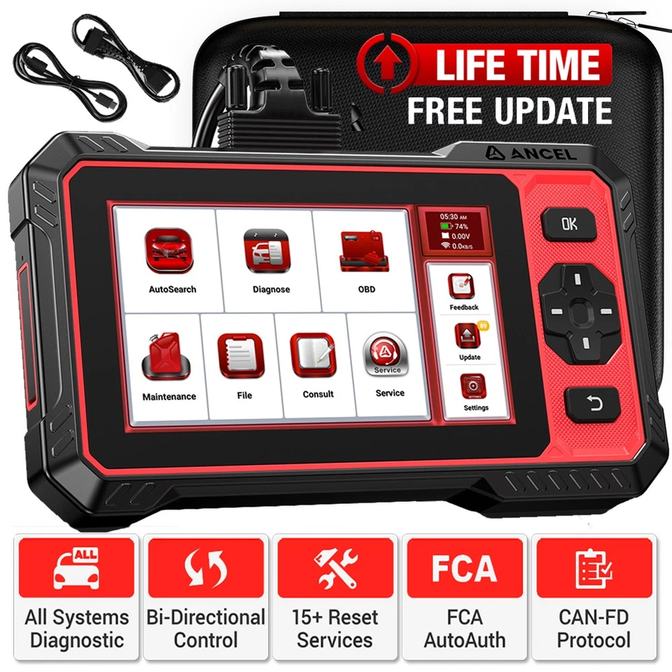 [Second Hand] ANCEL Car OBD2 Scanner Bidirectional All System Diagnostic Scan Tool DPF EPB Oil Reset