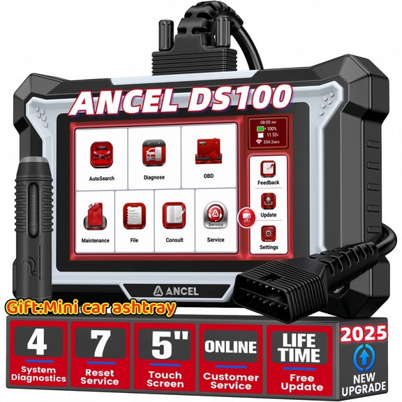 [Second Hand] ANCEL DS100 OBD2 Scanner OBD2 Scanner and Code Reader Gift: Mini car ashtray