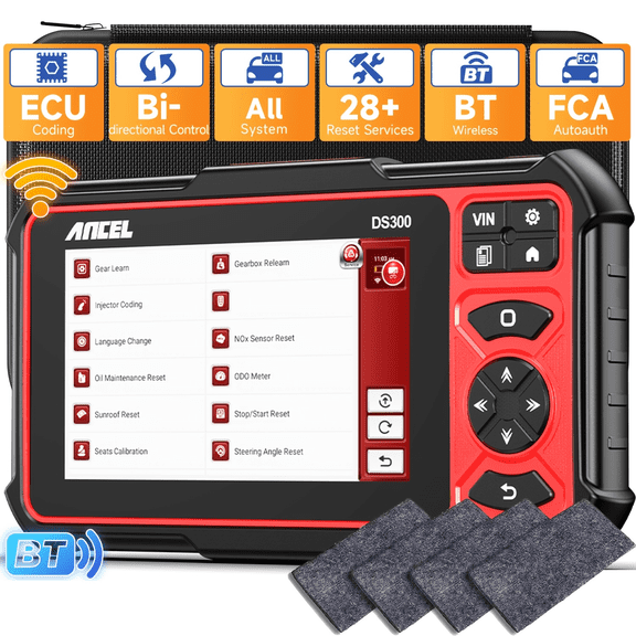 [Second Hand] ANCEL DS300 Full System OBD2 Scanner Bi-directional Diagnostic Tool + 4 PCS Car Scratch Repair Cloth