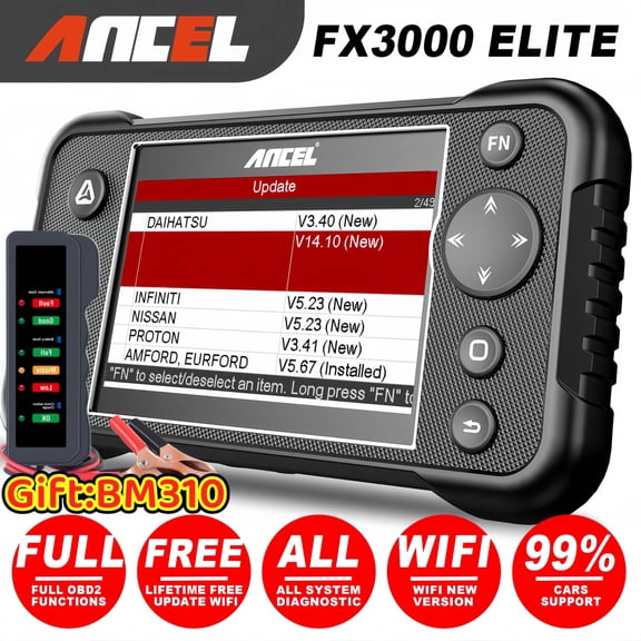 [Second Hand] ANCEL FX3000 EliteOBD2 Scanner Diagnostic Tool&Gift:BM310
