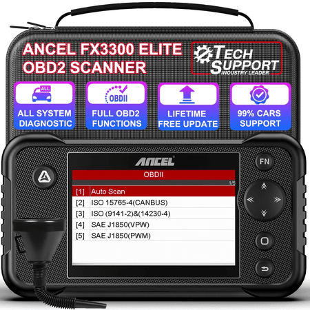 [Second Hand] ANCEL FX3300 Elite +4PCS Car fuel funnel OBD2 Scanner Code Readers Scan Tool(4pcs Gift car funnel)