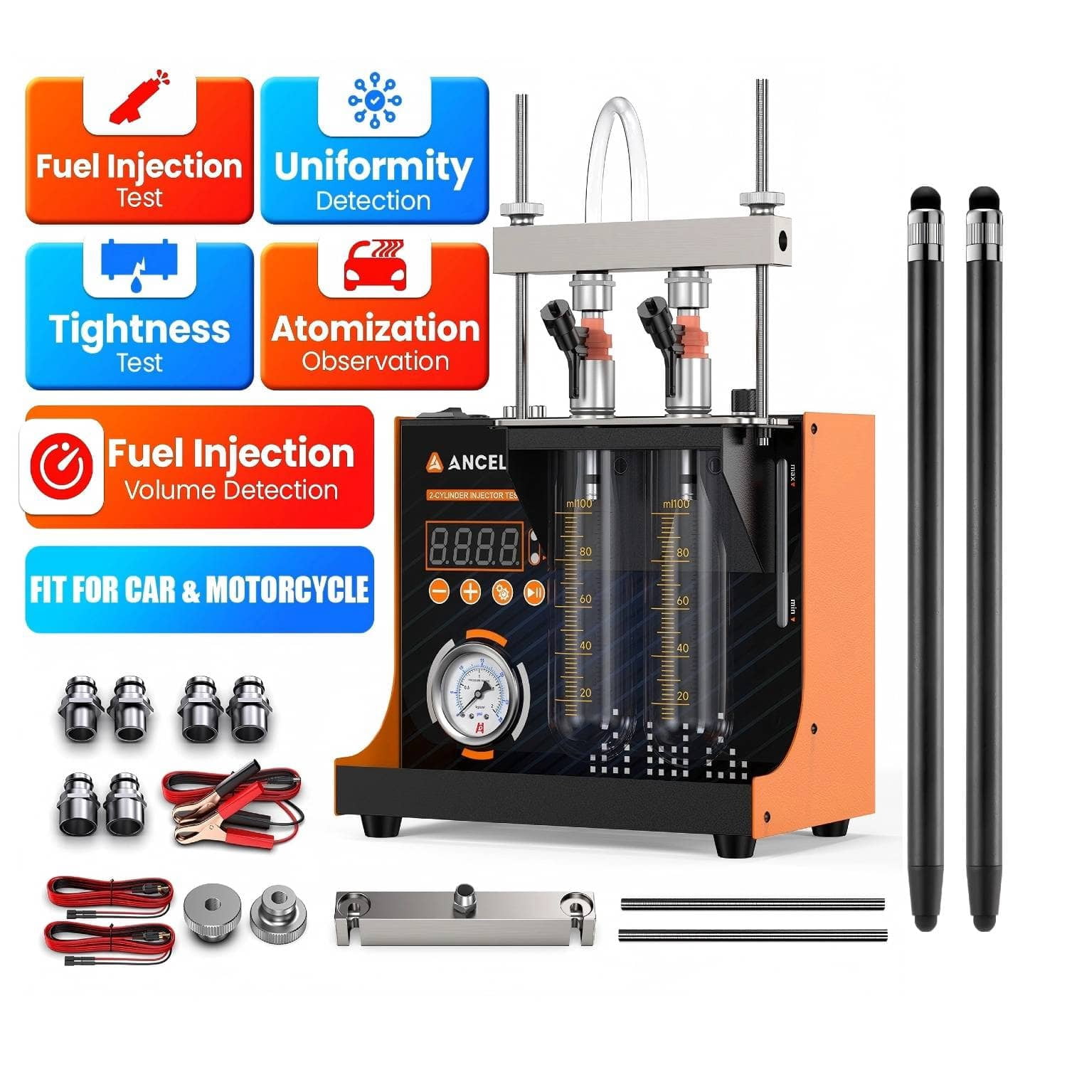 [Second Hand] ANCEL Fuel Injector Tester Cleaner Ultrasonic Cleaning ...
