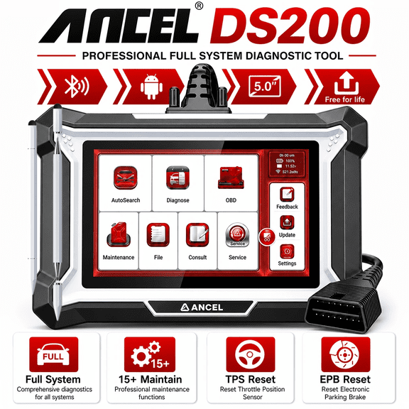 [Second Hand] ANCEL Full System Auto OBD2 Scanner Diagnostic Tool+S.T.Y.L.U.S