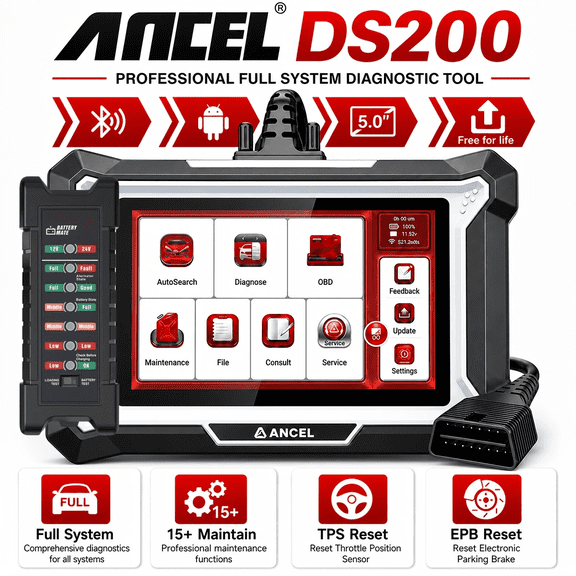 [Second Hand] ANCEL Full System OBD2 Auto Scanner Diagnostic Tool+BM410