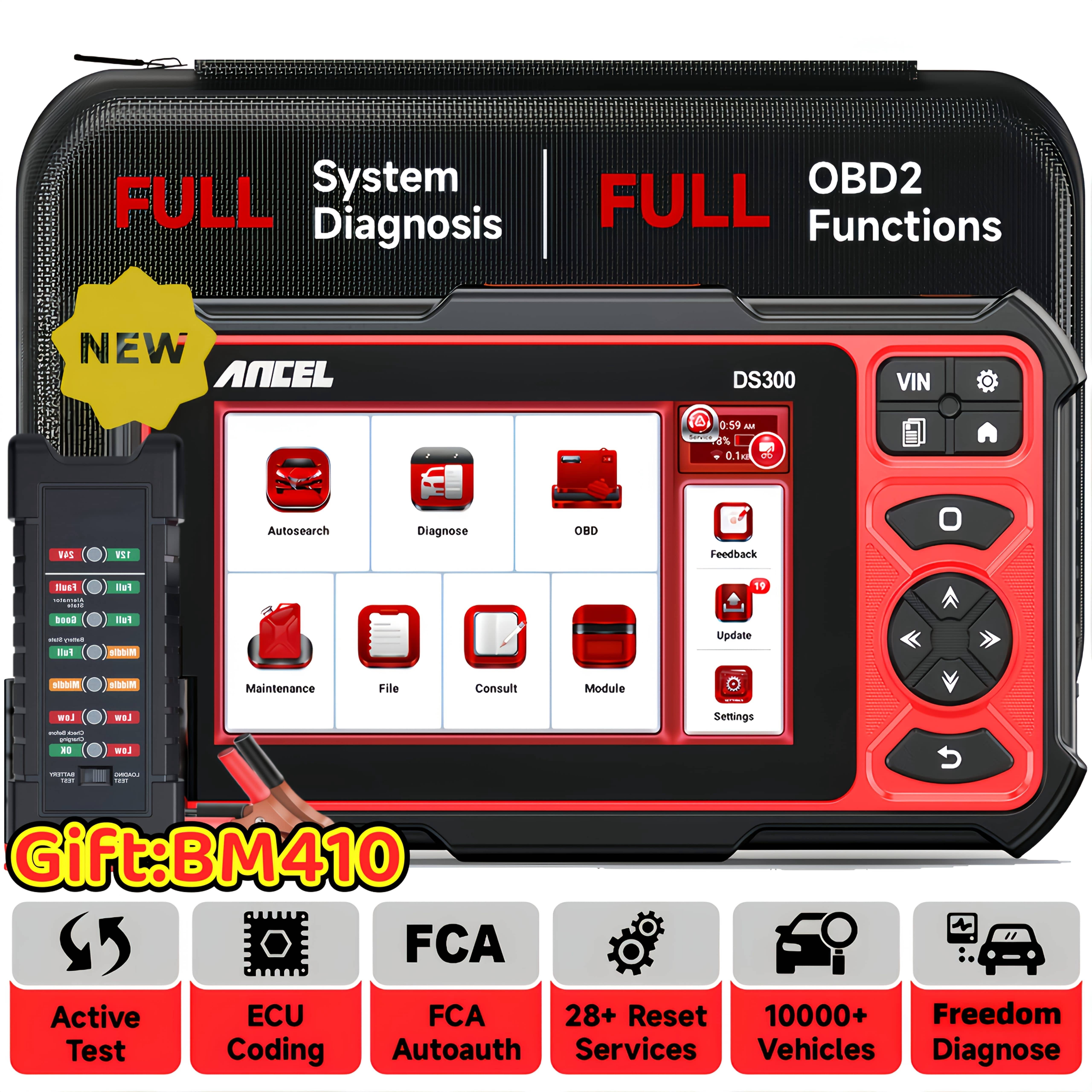 [Second Hand] ANCEL Full System OBD2 Scanner Bidirectional Diagnostic Tool w/ Gift:BM410
