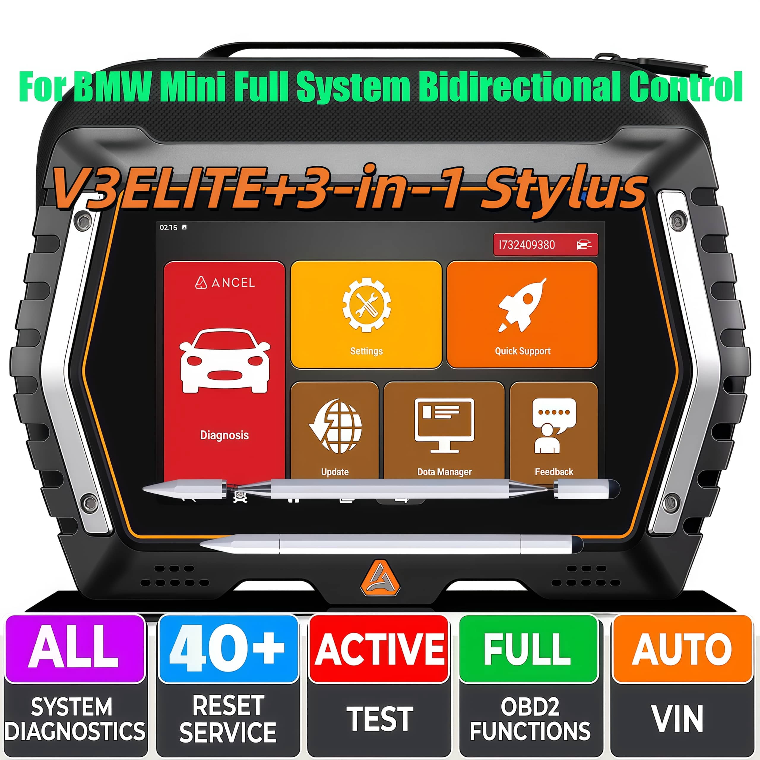 [Second Hand] ANCEL OBD2 Scanner Bidirectional Automotive Diagnostic Scanner+3-IN-1 S/T/Y/L/U/S
