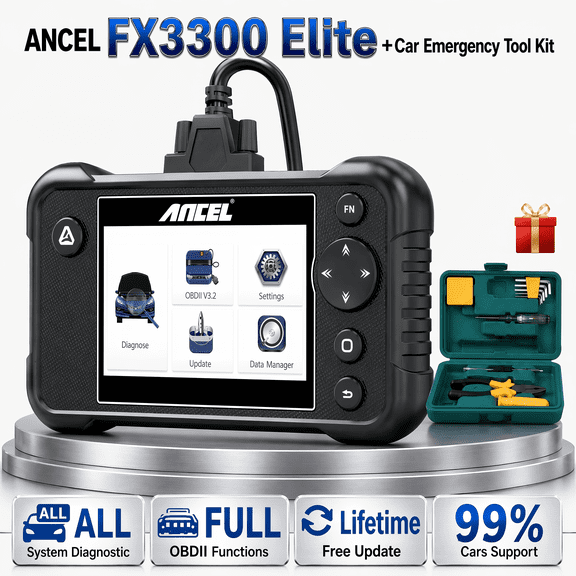 [Second Hand] ANCEL OBD2 Scanner +Car Emergency Tool Kit  Diagnostic Tool
