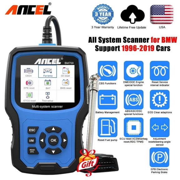 [Second Hand] ANCEL OBD2 Scanner+T/i/r/e P/r/es/s/u/r/e G/a/u/g/e